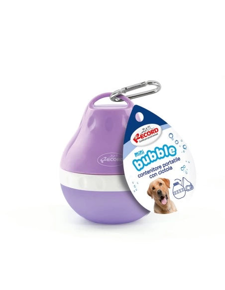 Dispenser Portatile 2 in 1 per Acqua e Cibo - Mini Bubble Record